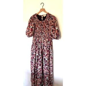Listicle Floral Midi Dress / Large / Smocked Bodice / Great!